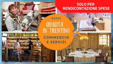 BANDO QUALITÀ IN TRENTINO: COMMERCIO E SERVIZI BANDO QUALITÀ IN TRENTINO: COMMERCIO E SERVIZI